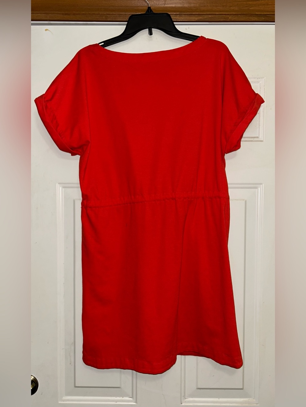 Tommy Bahama Women’s Veranda Drawstring Waist Dress Pockets Large Red Orange - Picture 6 of 7